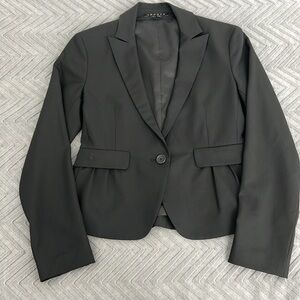 Theory Black Wool Suit Jacket